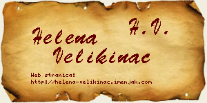 Helena Velikinac vizit kartica